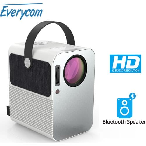 Everycom R10 LED Video Mini Projector HD 720P Portable Beamer Support Full HD 1080P Home Theater Cinema Use As Bluetooth Speaker