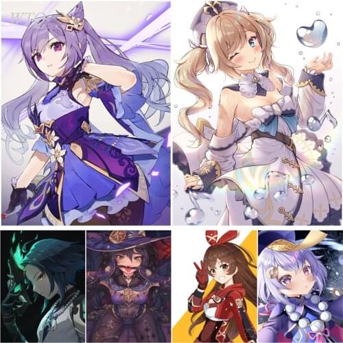 Genshin Impact Game Poster/keqing/xiao/qin/qiqi/anime Posters Wall Posters Canvas Painting Wall Decor Wall Art Picture Home Deco