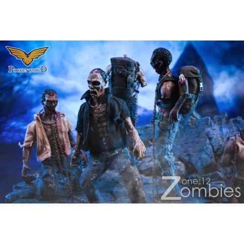 POCKET WORLD PW2012 Walking Dead Zombie 1/12 Action Figure