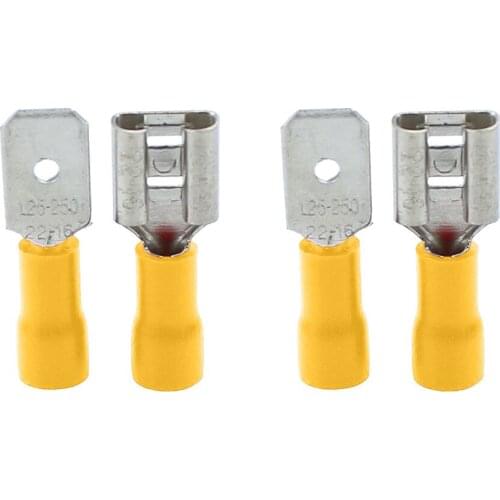 2PC FDD1.25-250 Female Pre-Lnsulated Connector Wire Nose Terminal