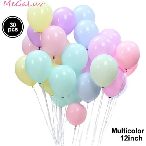 30Pcs 5/10/12inch Macaron Latex Balloons Pastel Candy Ball Wedding Birthday Party Decor Baby Shower Decor Air Globos