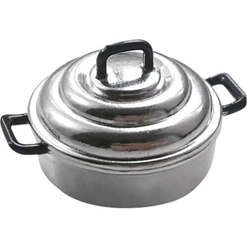 1/12 Dollhouse Miniature Accessories Mini Steam Cooker Simulation Kitchen Steamer Pot Model Toys for Doll House Decoration