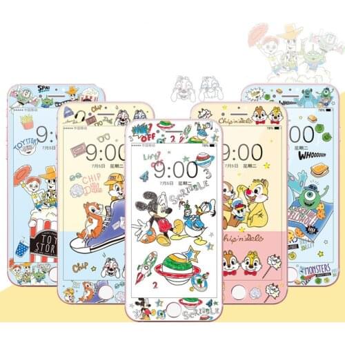 Disney Mickey Cartoon Plastic Soft Screen Protector Protective Film For iPhone 11 5 5S SE 6 6S 7 8 Plus X XR XS 11 Pro Max