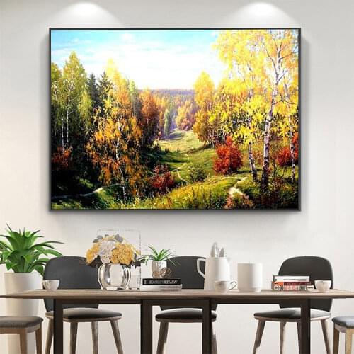 Landscape DIY Embroidery 11CT Cross Stitch Kits Needlework Craft Set Printed Canvas Cotton Thread Home Decoration Hot Design