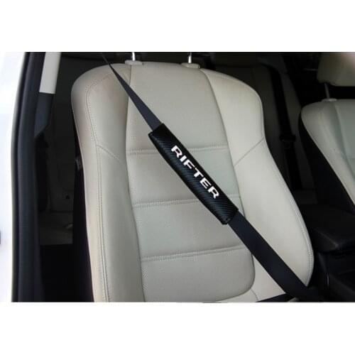 For Peugeot Rifter Pu Material Carbon Fiber Texture Fashion Car Seat Belt Cover Car Seat Belt Shoulder Pads Car Accessories