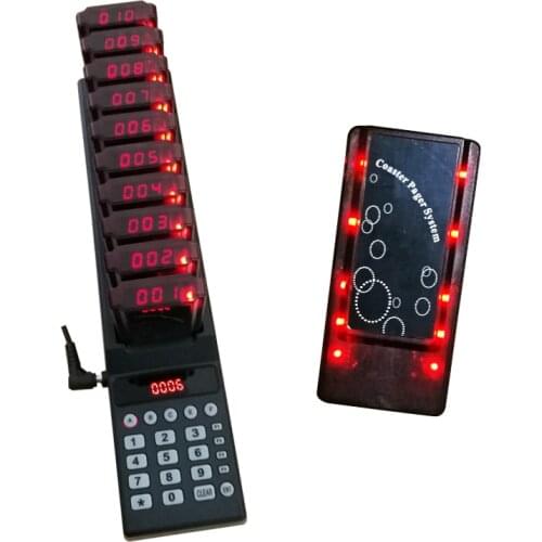Restaurant paging system 10pcs Call Coaster Pager Restaurant Equipments digit number on top