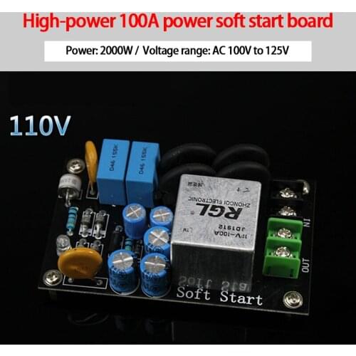 KYYSLB 110V 3800W Lightning Protection Power Supply Soft Start Board with High Power 100A High Current Relay Start Circuit Board