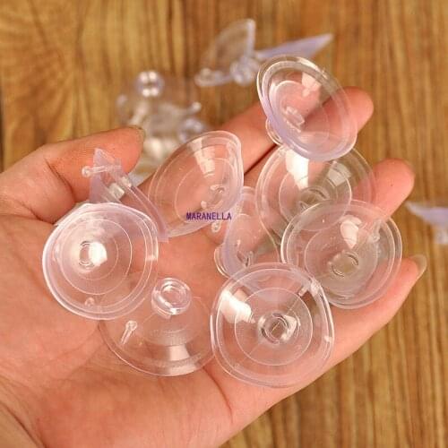 Hot 10PCS Powerful Suction Cup Perforated Transparent Plastic Suction Cups 4cm Diameter Suction Cup