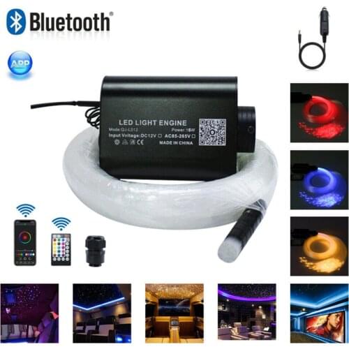 16W RGB Car Roof Star Lights W LED Starlights Fiber Optic star ceiling Light kits Dual Use Fiber Optic Lights for Car with RF