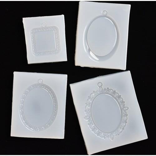 Silicone Mold jewelry setting base hole charms pendant Resin Silicone Mould DIY handmade Jewelry Making epoxy resin molds