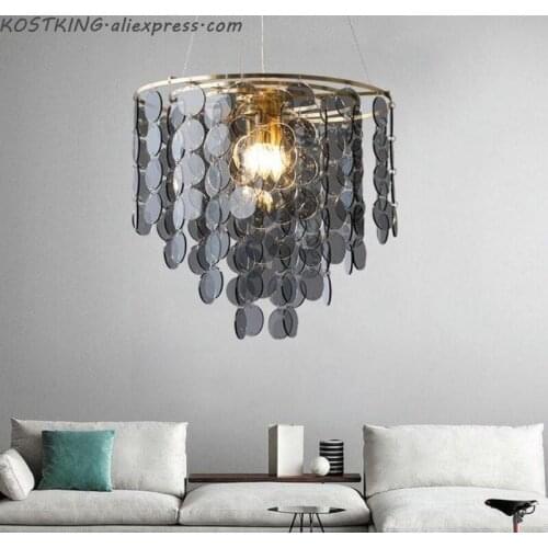 Nordic Postmodern Simple Luxury Chandelier Living Room Bedroom Dining Room chandelier ceiling LED Crystal Copper Hanging Lamps