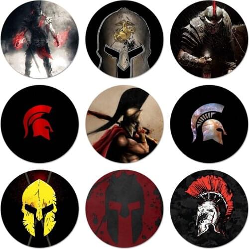 Sparta Icons Pins Badge Decoration Brooches Metal Badges For Clothes Backpack Decoration 58mm