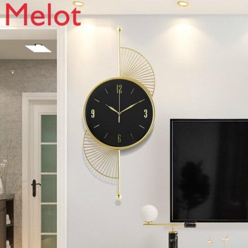 Light Luxury Clock Wall Clock Living Room Creative Simple Clock Personal Household Fashion Wall Dining Room Pocket Watch Gift
