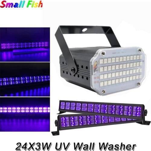 24X3W LED UV Wall Washer Light Remote Control Stage Disco Effect Light Christmas Party DJ Indoor Wash Light For Club Bar Wedding