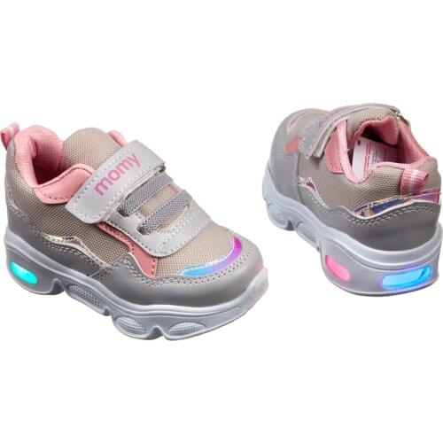 LED LIGHT Luminous Kids Sport Shoes Quality Healty Turkish Product For Boys Girls Children Baby Sneakers Mesh Breathable Soft