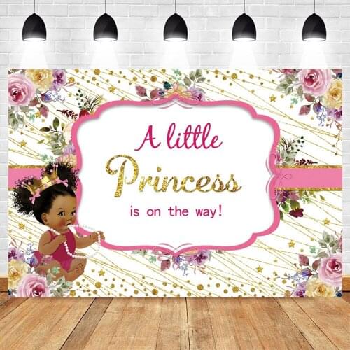 Pink Flower Golden Dots Newborn Baby Shower Princess Birthday Backdrop Vinyl Photography Background Custom Photophone Photozone