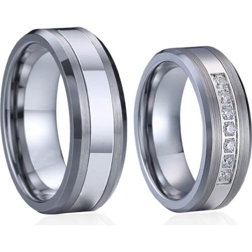 Top Quality Custom couple wedding rings for men and women stainless steel jewelry Lover Marriage Alliance fashion finger ring