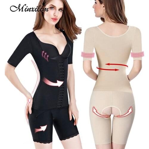 Minxilim Bodysuits Slimming Underwear Body Shaper For Women Plus Size XXXL Sexy Sport Lingerie Set Waist Trains Summer 2020 New