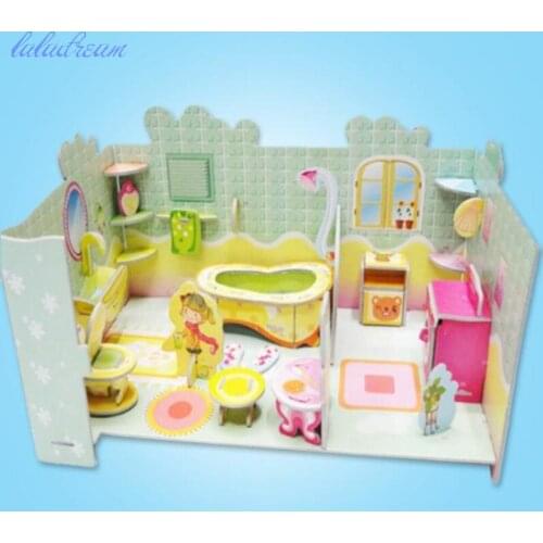 1 pcs 70 kinds different kinds random delivery Surprise my Gift diy 3D Puzzle Jigsaw house car boat Kid educational toy