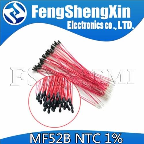 10pcs NTC MF52B 10K 100K 3435 Probe strap wire B3435 B3950 1% Enameled wire Temperature control sensor