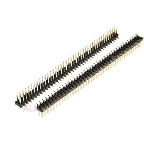 2PCS 2X40 PIN Double row MALE SMD SMT 2.54MM PITCH PIN Header connector Strip 2X40PIN 2*40 40p 40PIN FOR PCB BOARD ARDUINO