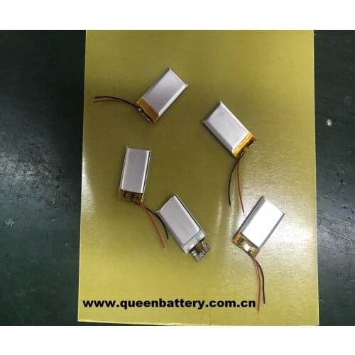 302040 li-polymer/li-po battery pack 180mAh 1s1p with pcb(1-2A) with lead wires