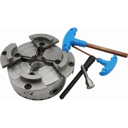 KP96 4-Jaw Self-Centering Chuck For Wood Lathe 4 Inch 100MM Thread M33*3.5 Clamping 8-60MM High Precision Woodworking Chuck