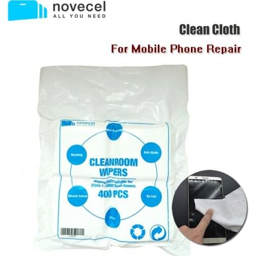 400pcs/lot LCD Screen Cleaning Cloth Dust-free film Wiping Clean Cloth 10cm*10cm for Mobile Phone Screen Repair