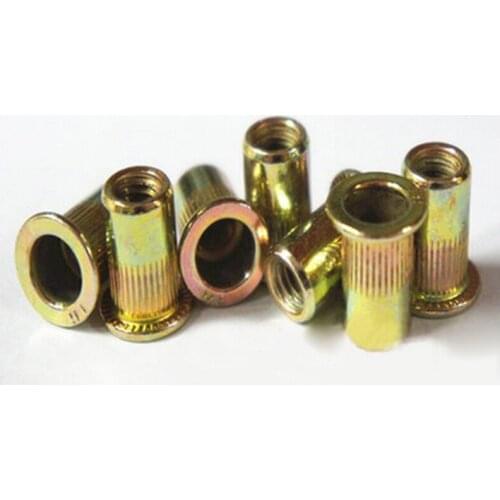 5/16-18 Flat Head Threaded Rivets Zinc Plated Steel Rivet Nut Rivnut Nutsert