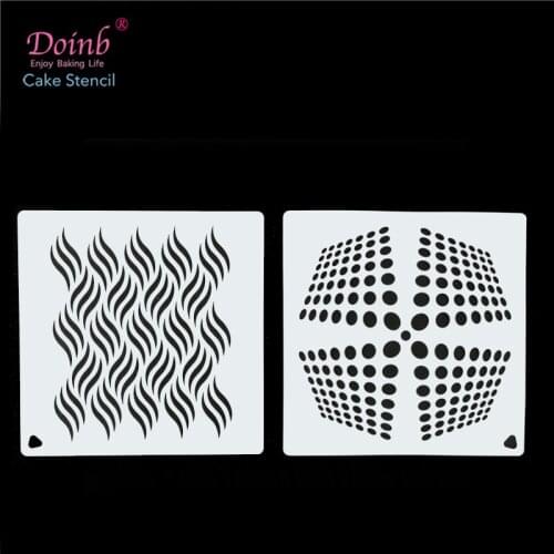 6Inch Geometry Wave DIY Craft Tool Cake Stencil Baking Decoration Wall Painting Moulds Album Decorative Embossing Paper Cards