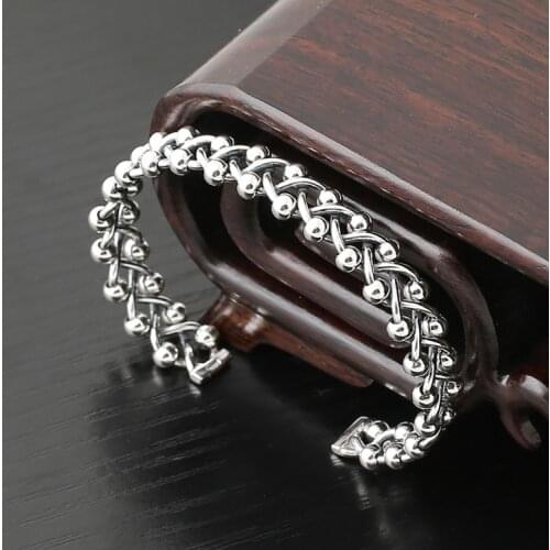 925 Sterling Silver women girl ball Bangle Cuff Bracelet Women jewelry A3435