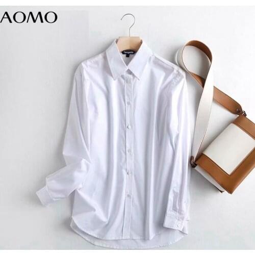 AOMO Womens White Shirts