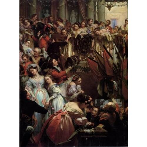 Free shipping wall art decoration pictures classical figures crowd oil paintings canvas prints prined on canvas