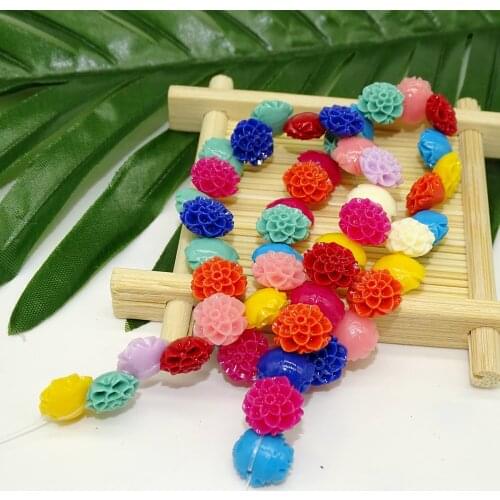 Mixed Color Created Coral Carved Flower Spacer Beads Diy Craft Material For Jewelry Making Wholesale Bead