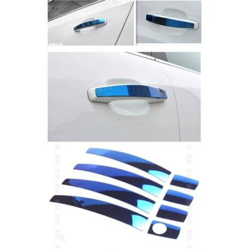 For Chevrolet Captiva 2008 2009 2010 2011 Spark 2009 2010 2011 Blue Stainless Steel Door Handle Covers trim
