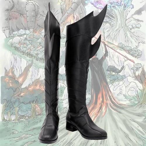 Silmarils Melkor Morgoth Cosplay Boots Customized Black Shoes Any Size for Halloween Cosplay Accessories