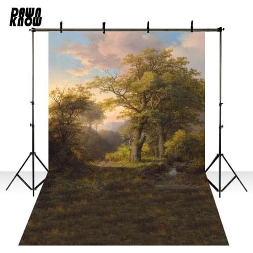DAWNKNOW Drawing Forest Photography Backdrops Photocall Retro Painting Photo Background Wedding Children Photo Studio lv2832