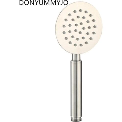 DONYUMMYJO 1pc 304 Stainless Steel Brushed Hand Shower Rain Shower Head Home Bathroom Bath Single Hand Spray