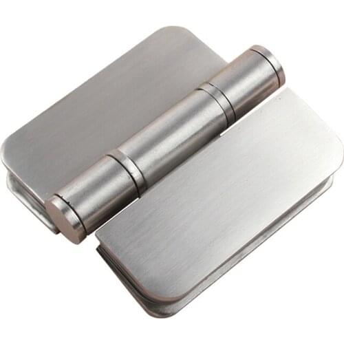 Bathroom Shower 6-12MM Glass Partition 180 Degree Stainless Steel Double Action Spring For Furniture Fixing