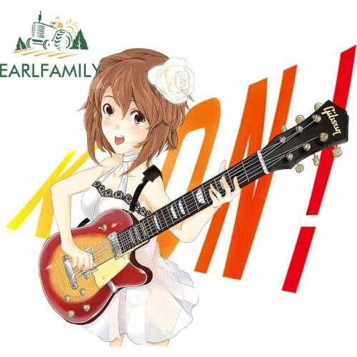 EARLFAMILY 13cm x 11cm For K-on Graffiti Car Sticker Cartoon Decal Vinyl Car Wrap Scratch-Proof Bumper Decals Decoration