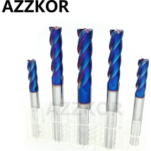 Milling Cutter Alloy Coating Tungsten Steel Tool Cnc Maching Hrc70 Lengthening Corner Roughing Top Milling Endmills 75L/100L