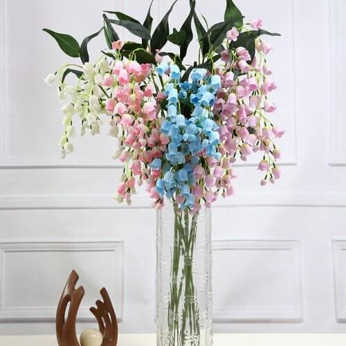 47 Heads Artificial Flowers Orchid White Branch Babies Breath for Home Wedding Decoration Bouquet Hanging