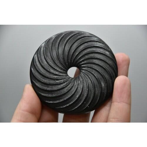 Chinese Red mountain culture Iron meteorite carved Dragon and Phoenix