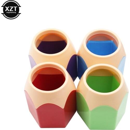 1pcs Creative Pen Vase Pencil Pot Makeup Brush Holder Stationery Desk Tidy Container Desktop Pen Holder newest high quality