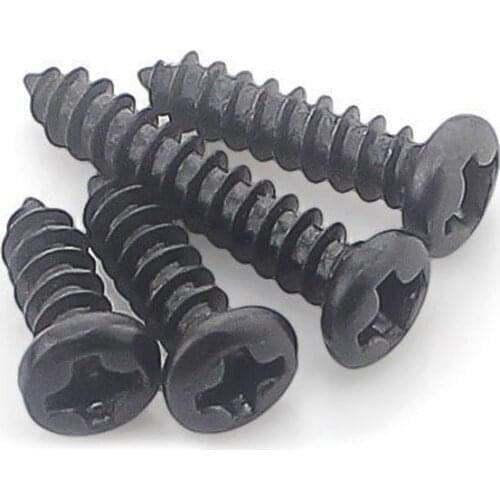 200PCS-M1.2*3/3.5/4/5/6/7 Mini Head with Electronic Small Screws Black/ Cross Round Head Tapping Screws