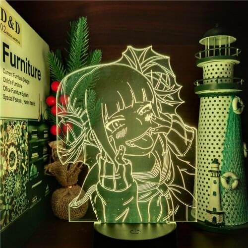 My Hero Academia 3d Night Light Himiko Toga Cross My Body Led Lampara Decoration Anime Figure Manga Neon Lights Decor Cute Lampe