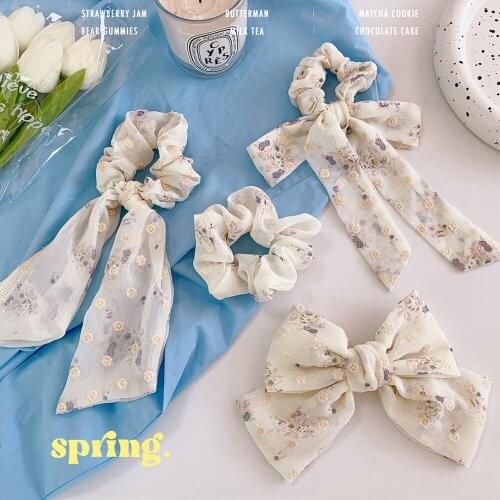 MueRaa 2021 Women Girls Elegant Ribbon Flower Bohemian Style Elastic Hair Band Hair Clips Fashion Hair Accessories Headwear