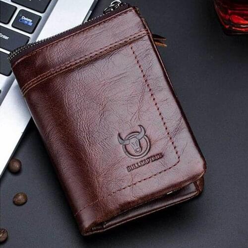 Men Wallet Genuine Leather Mens Purse Design male Wallets With Zipper Coin Pocket Card Holder Luxury Wallet