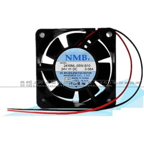 New original 2410ML-05W-B10 6025 6CM 24V 0.08A two-wire double ball fan