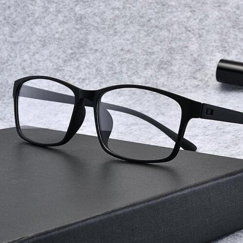 Eyewear Men Women Faahion Business TR90 Screwless Light Super Big Spectacle Frame Black Priscription Reading Myopia JDA3238